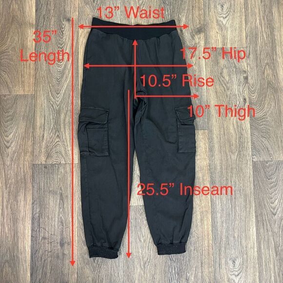 Alice + Olivia Women's Size XS Black Jersey Knit Cargo Jogger Pull On Sweatpants - Picture 5 of 11